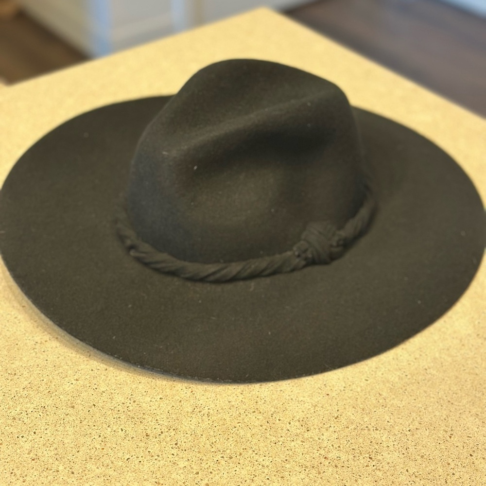 Free People Black Wool Clipperton Hat